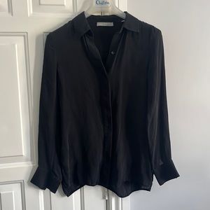 Vince Black Silk Blouse